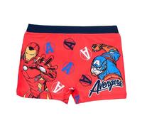 Marvel Avengers Pantaloncini da Bagno per Ragazzi, Modello Iron Man e Capitan America Costumi da Bagno per Bambino, Taglie 4 a 10 Anni (IT, età, 6 Anni, Regular, Rosso)