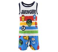 Marvel Avengers Pigiama per Ragazzi, Maglietta e Pantaloncini Set 2 Pezzi Ragazzo, Pigiama in Cotone per Bambino e Adolescenti, Taglia 10 Anni, Blu