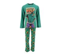 Marvel Avengers Pigiama per Ragazzo, Pigiama in Morbido Cotone, Maglietta e Pantaloni Lunghi per Bambino, Design Pigiama Hulk, Taglia 10 Anni - Verde
