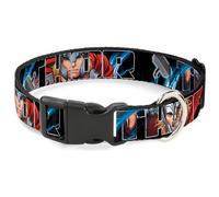 MARVEL AVENGERS Plastic Clip Collar THOR Poses/Hammer Small 9.5-13"