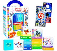 Marvel Avengers - Set di libri da tavola per bambini, confezione da 12 blocchi impilabili con adesivi e adesivi