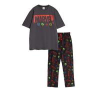 Marvel Avengers Set Pigiama Lungo Logo Maniche Corte Uomo