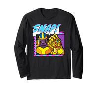 Marvel Avengers Snap! Large Text Thanos Infinity Gauntlet Maglia a Manica