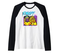 Marvel Avengers Snap! Large Text Thanos Infinity Gauntlet Maglia con Maniche Raglan