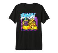 Marvel Avengers Snap! Large Text Thanos Infinity Gauntlet Maglietta Premium