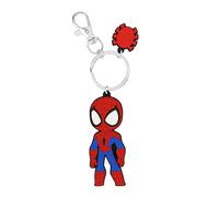 Marvel Avengers Spiderman Cartoon Silicone Rosso e Blu Charm Portachiavi GH00335RL.PH, Rosso, Taglia unica, Cartoni