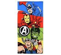 Marvel Avengers - Telo Mare dei Supereroi Marvel Avengers 70x140 cm, per Bambini e Ragazzi (Blu)