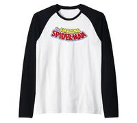 Marvel Avengers The Amazing Spider-Man Title Logo Raglan Baseball Tee