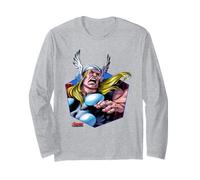 Marvel Avengers The Mighty Thor Odinson Retro Comic Portrait Maglia a Manica