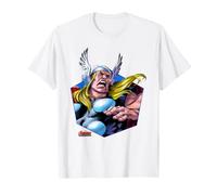 Marvel Avengers The Mighty Thor Odinson Retro Comic Portrait Maglietta