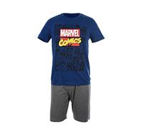 Marvel Avengers Uomo Pigiama Corto (Blu Navy,M)