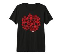 Marvel Avengers Vacation Squad Assemble Avenger's Logos Maglietta Premium