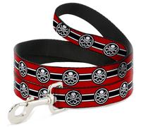 MARVEL AVENGERSDog Leash 6-FEET HYDRA Logo/Stripe Red/Black/White