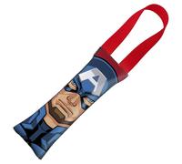 Marvel Avengersdog Toy Squeaky Tug Toy - Captain American Face + Sh... ACC NUOVO