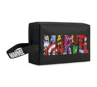 Marvel Pochette Uomo - Beauty Case da Viaggio Borsa da Toilette con Zip Borsello Uomo Morbido - Trousse Uomo Ragazzo Sportivo - Accessori Marvel Regalo