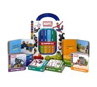 Marvel Beginnings Spider-man, Iron Man, Captain Marvel, and More! - My First Library Board Book Block 12-Book Set - First Words, Colors, Numbers, and More! - PI Kids