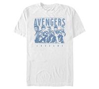 Marvel Big & Tall Avenger Endgame Group Men's Tops Short Sleeve Tee Shirt, White, 3X-Large