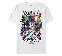 Marvel Big & Tall Battle Grounds Men's Tops Short Sleeve Tee Shirt, White, 4X-Large