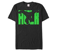 Marvel Big & Tall Classic Hulk BlockLetters Men's Tops Short Sleeve Tee Shirt, Black, 3X-Large