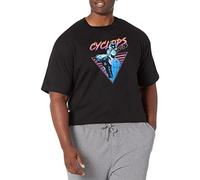 Marvel Big & Tall Classic Neon Cyclops Men's Tops Short Sleeve Tee Shirt, Black, 4X-Large