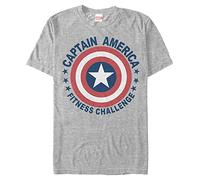 Marvel Big & Tall Classic Shield Challenge Men's Tops Short Sleeve Tee Shirt, Athletic Heather, 3X-Large