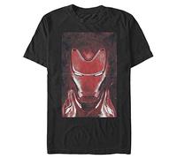 Marvel Big & Tall Red Ironman Men's Tops Short Sleeve Tee Shirt, Black, 3X-Large