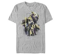 Marvel Big & Tall Titan Frame Men's Tops Short Sleeve Tee Shirt, Athletic Heather, 4X-Large