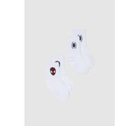 MARVEL, Bipack Calze In Misto Cotone Bianco Da Bambino Con Loghi Spider-man, Bianco, Taglia: 25/27
