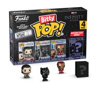 Marvel Bitty Funko Pop 4 Pack 2.5cm Loki Iron Man Black Panther Mystery
