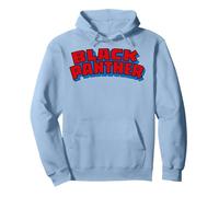 Marvel Black Panther The Ultimate Retro Logo Felpa con Cappuccio, Unisex per Adulti, Blu Polveroso, S