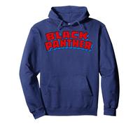 Marvel Black Panther The Ultimate Retro Logo Felpa con Cappuccio, Unisex per Adulti, Navy, M