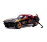 MODELLINO SIMBA MARVEL BLACK WIDOW 1966 CHEVY IN SCALA 1:24