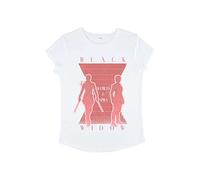 Marvel Black Widow-Spy Secrets Women's Rolled Sleeve T-Shirt, White