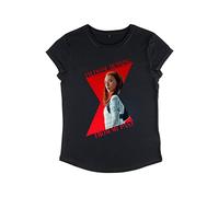 Marvel Black Widow-Stop Running Women's Rolled Sleeve T-Shirt, M