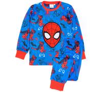 Marvel Spider-Man Pigiama Boys Kids Super Soft Fleece T-Shirt Bottoms Pjs 6-7 Anni