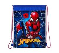 Marvel Borsa da palestra per bambini e ragazzi, motivo Spiderman, scarpe da nuoto, in polietilene, con coulisse, Multi, Taglia unica, Borsa da palestra