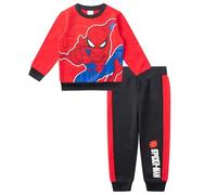 Marvel Boy's 2-Piece Spider-Man Fleece Sweatshirt and Jogger Pant Set, Black/Red, Size 5