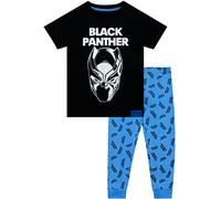 Marvel Boys Black Panther Pigiama a Maniche Corte Avengers PJ per Bambini Nero 7-8 Anni