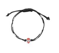 Marvel Braccialetto con Testa di Spider-Man in Argento Sterling e Cinturino Regolabile in Pelle Nero per Bambini