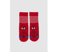 MARVEL, Calze Antiscivolo Da Bambino In Misto Cotone Rosse Con Stampa Spider-man, Rosso, Taglia: 31/33