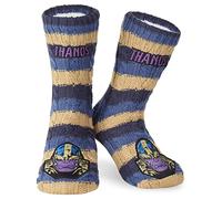 Marvel Calze Uomo Supereroi, Calzini Antiscivolo Uomo a Pantofola (Navy)