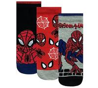 Marvel Calzini Spiderman Pacco da 3 | Calzini Spiderman per Bambini | Pacco da 3 Calze in Cotone | Multicolore 27-30