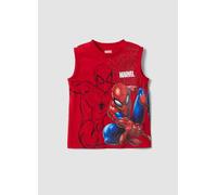 MARVEL, Canottiera Rossa In Puro Cotone Con Spider-man, Bambino, Rosso, Taglia: 5-6
