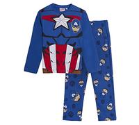 Marvel Capitan America Pigiama Kids Dress Up Pjs Ragazzi novità Avengers Tee e Lounge Pants, Blu, 10 Anni