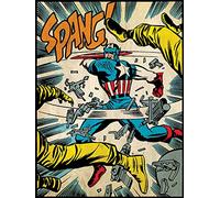 Marvel Captain America 60 x 80 cm Stampa su Tela Spang cm