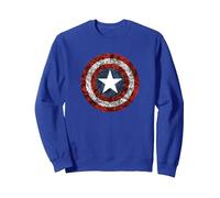 Marvel Captain America Avengers Shield Comic Felpa, Unisex per Adulti, Blu Reale, XL