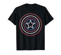 Marvel Captain America Avengers Shield Neon Light Maglietta