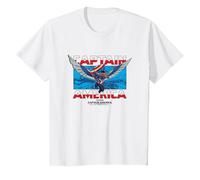 Marvel Captain America: Brave New World Sam Wilson Epic Shot Maglietta, Bambini, Bianco, 12 Anni