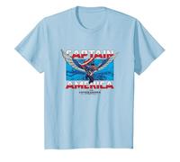 Marvel Captain America: Brave New World Sam Wilson Epic Shot Maglietta, Bambini, Celeste, 6 Anni