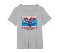 Marvel Captain America: Brave New World Sam Wilson Epic Shot Maglietta, Donna Plus-Size, Grigio Melange, 3X